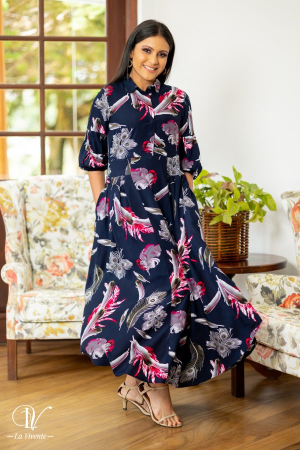 Tropical Printed Maxi Dress - Image 3