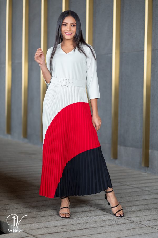Colorblock Sunray Maxi Dress - Image 4