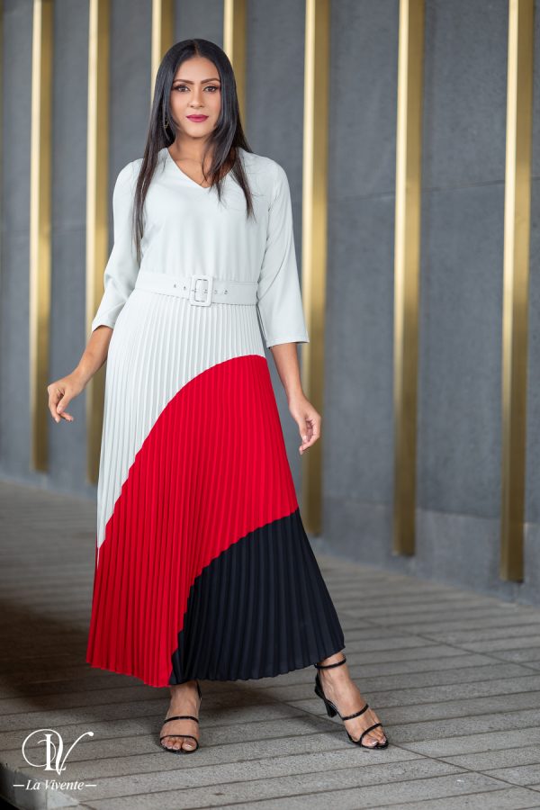 Colorblock Sunray Maxi Dress - Image 2