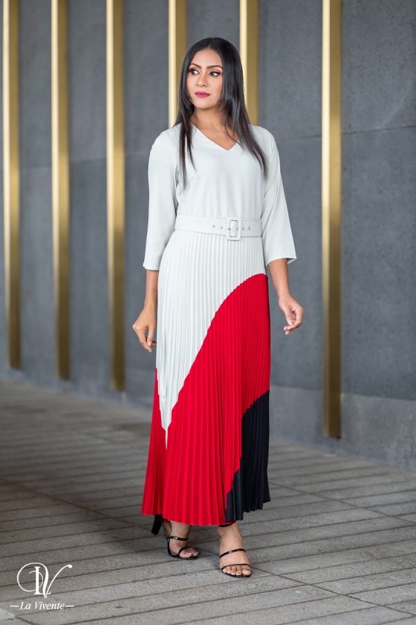Colorblock Sunray Maxi Dress
