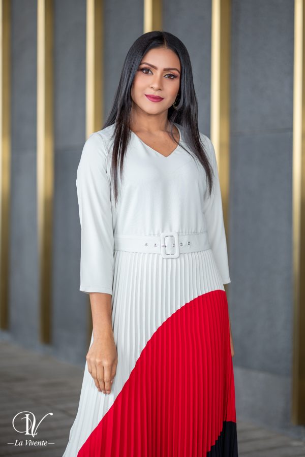 Colorblock Sunray Maxi Dress - Image 3
