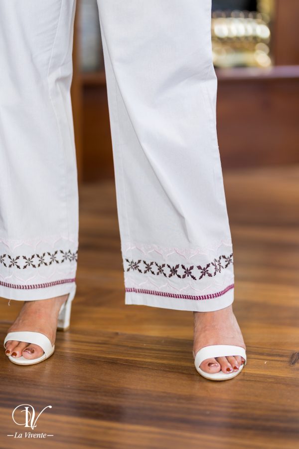 Embroidered linen pant - Image 3