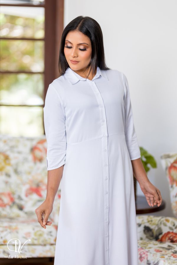 Shirt collared button up maxi dress - Image 3