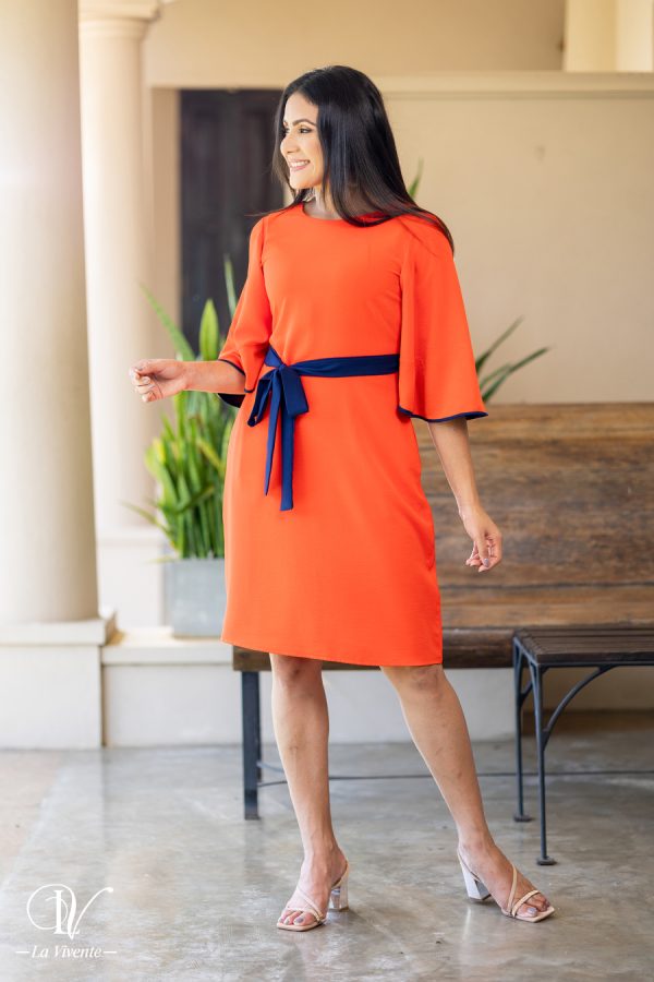 Contrast Sleeve Detailed Short Dress - Image 3