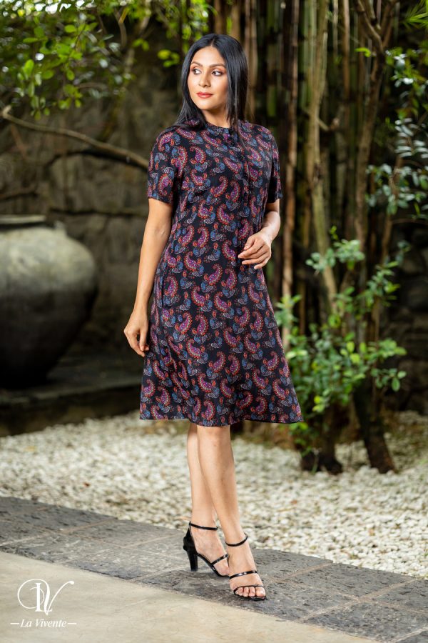 Paisley Printed Shirt Dress - Image 3