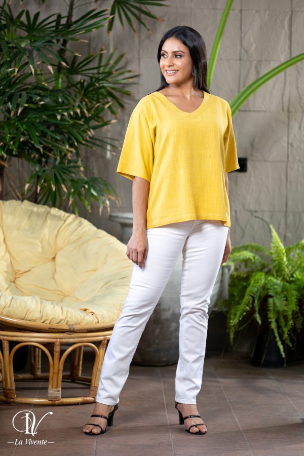 Loose Fitted V-Neck Top - Image 3
