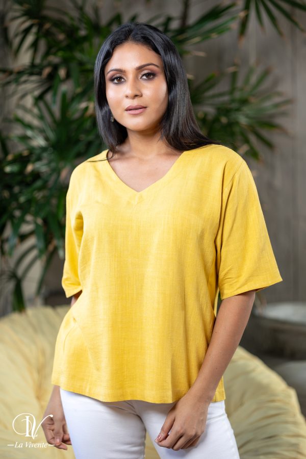 Loose Fitted V-Neck Top - Image 4