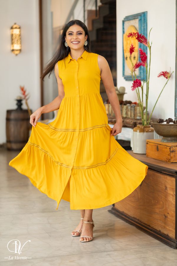 Sleeveless Embroidered Tiered Maxi Dress - Image 3