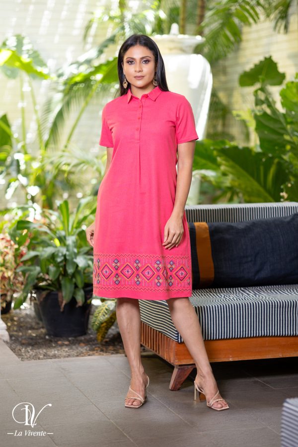 Embroidery Shirt Dress - Image 4