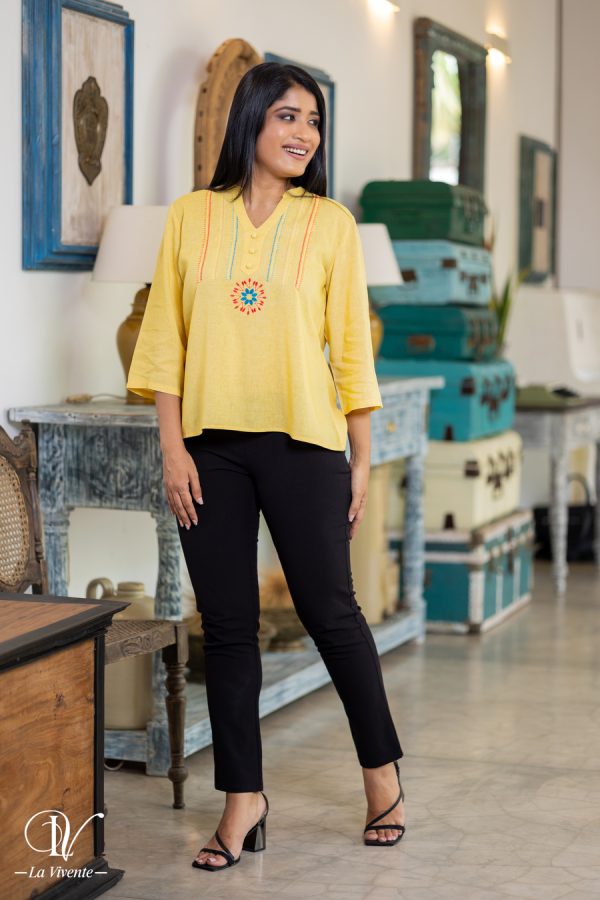 Tribal Embroidered Blouse Top - Image 4
