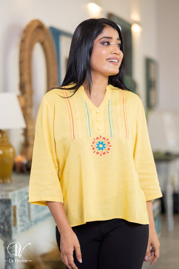 Tribal Embroidered Blouse Top - Image 2
