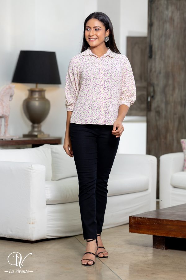 Floral Patterned Shirt Blouse - Image 3
