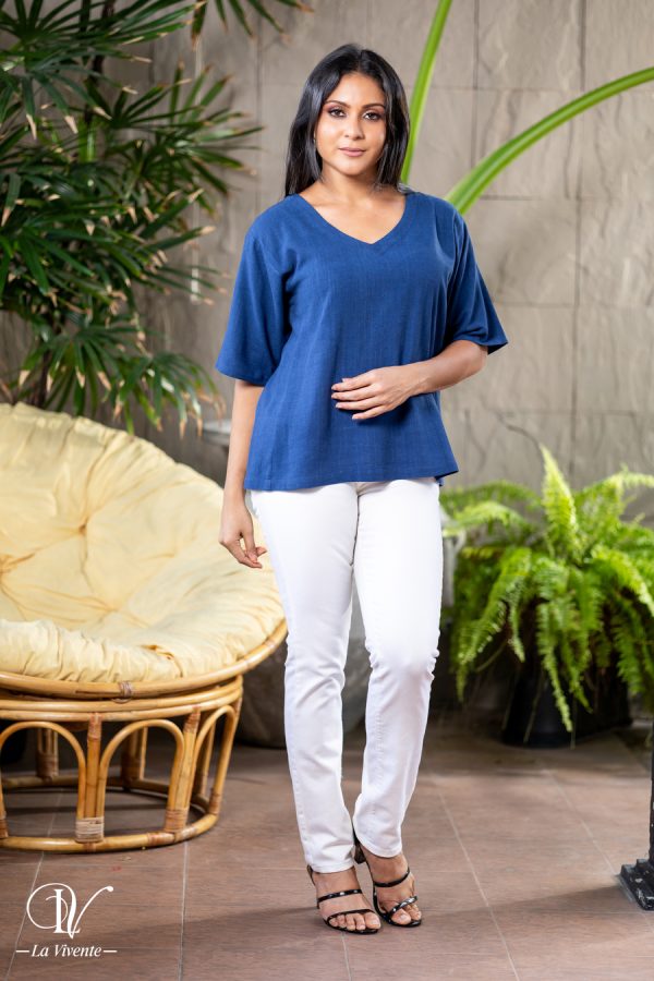 Loose Fitted V-Neck Top - Image 3