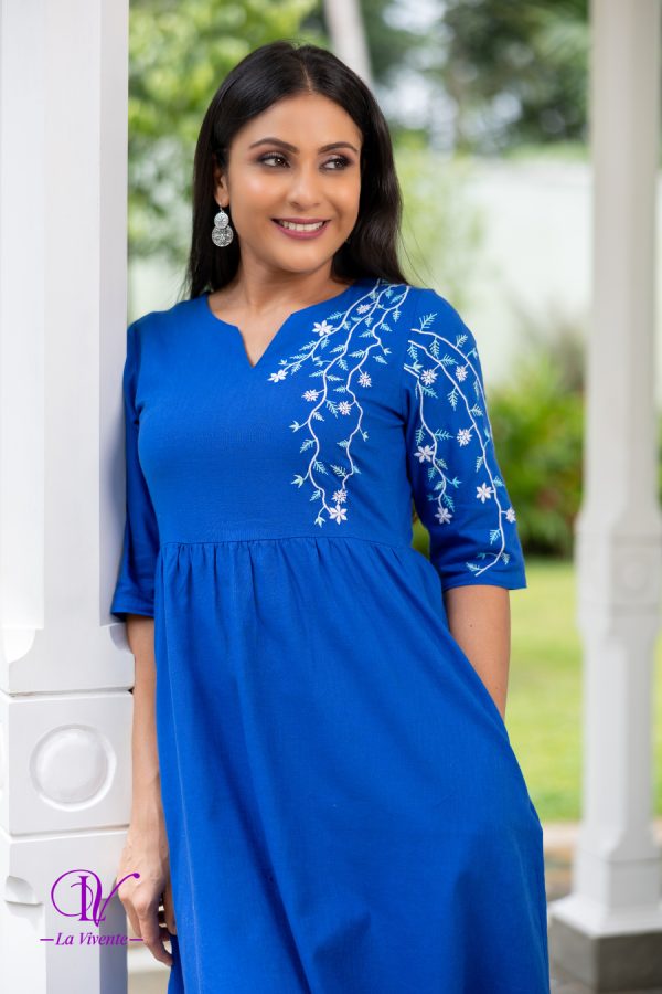 Fold up Sleeved Shirt Collared Short Dress - Image 4