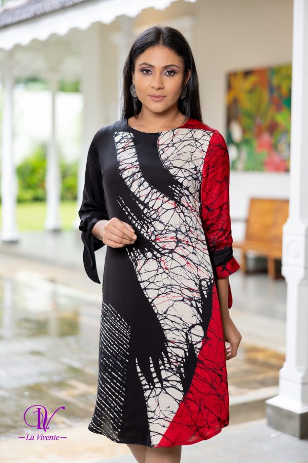 Silk Batik Dress - Image 3