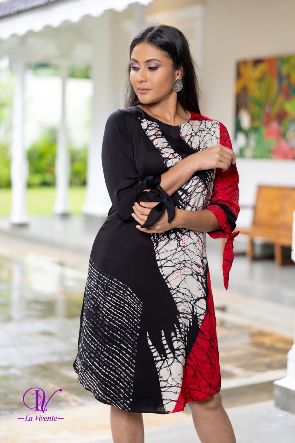 Silk Batik Dress - Image 4