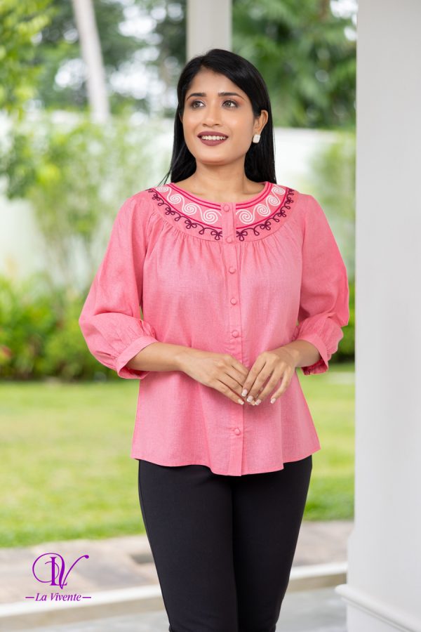 Embriodery Button Up Top