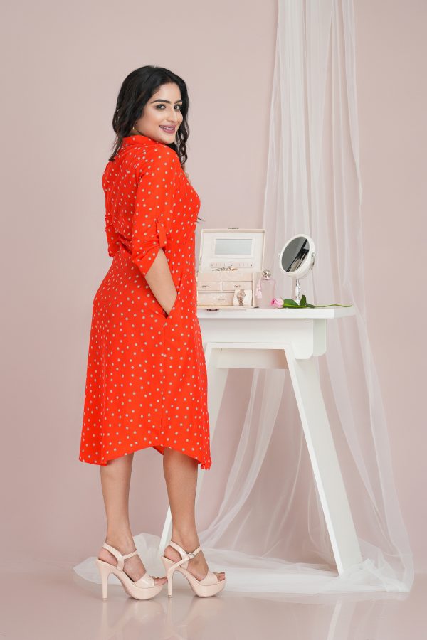 Floral Patterned Button Up Shirt Dress - Image 3