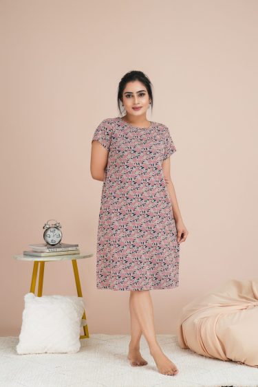 Geometric Patterned loose-fit Nightdress