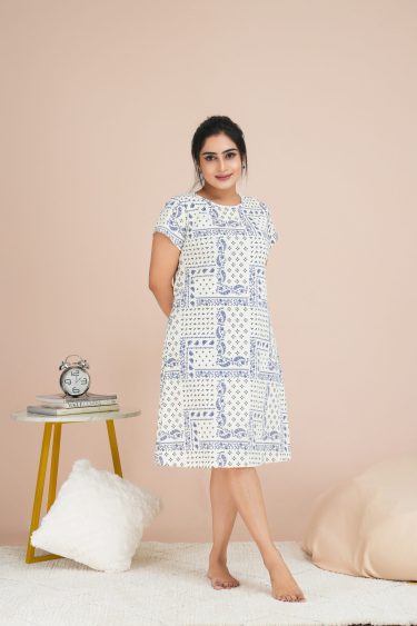 Floral Patterned Loose-fit Nightdress