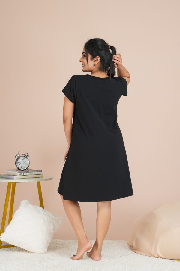 Graphic Printed Loose-fit Nightdress - Image 2