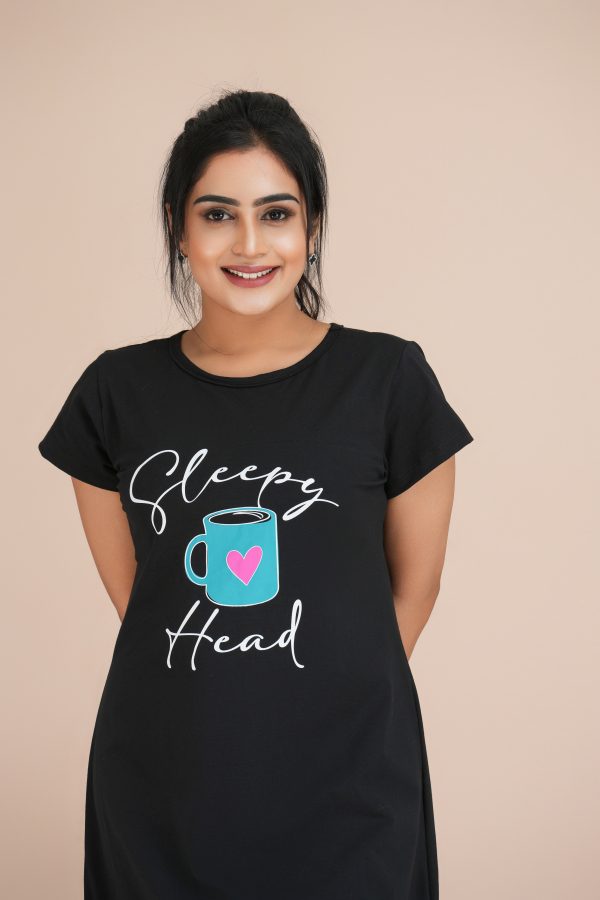 Graphic Printed Loose-fit Nightdress - Image 4