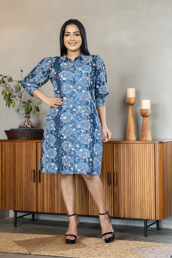 Floral patterned cutlon short dress - Image 2