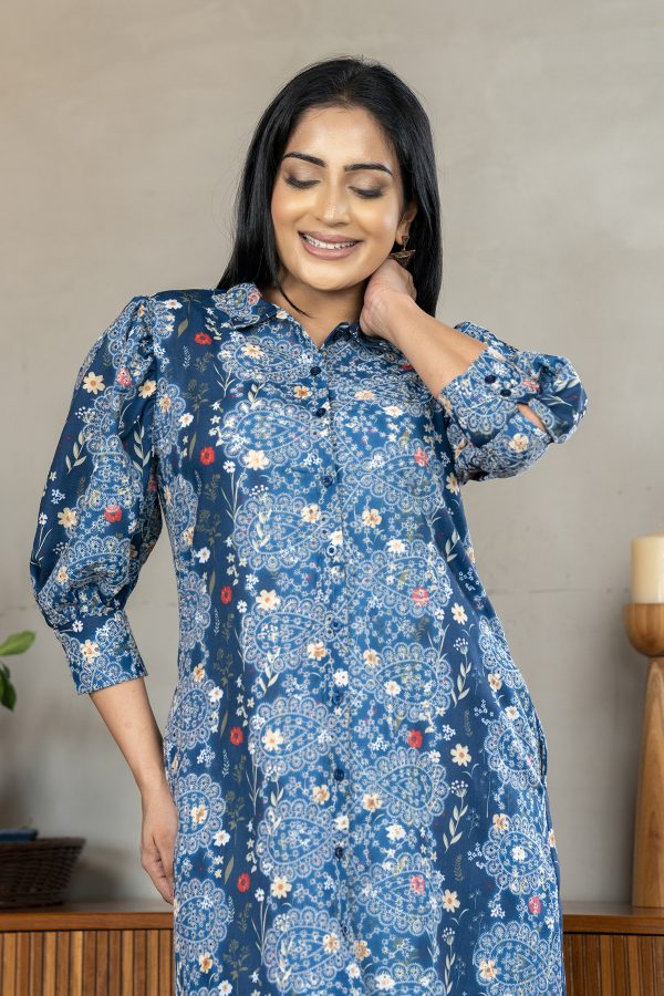 Floral patterned cutlon short dress - Image 5