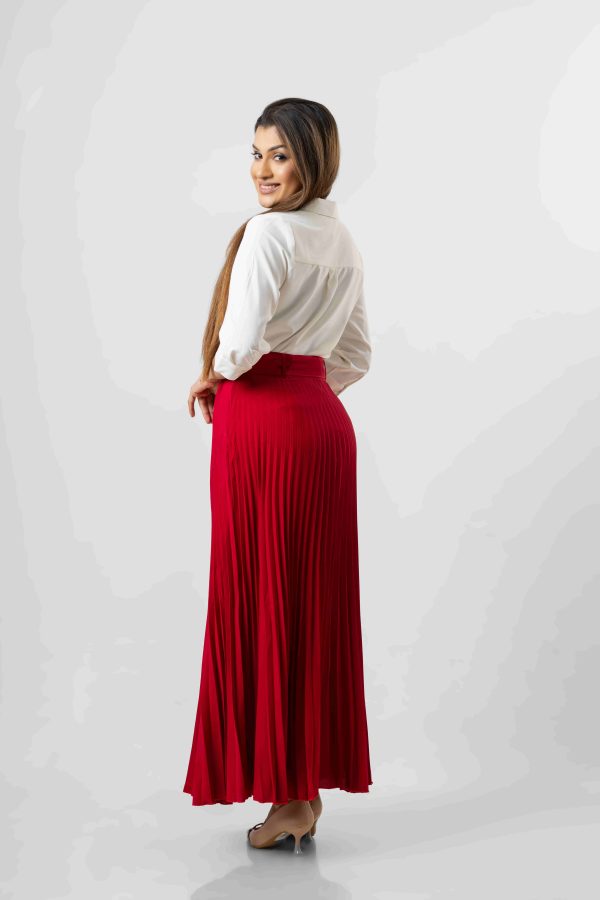 Pleated Skirt With Waist Belt - Image 5