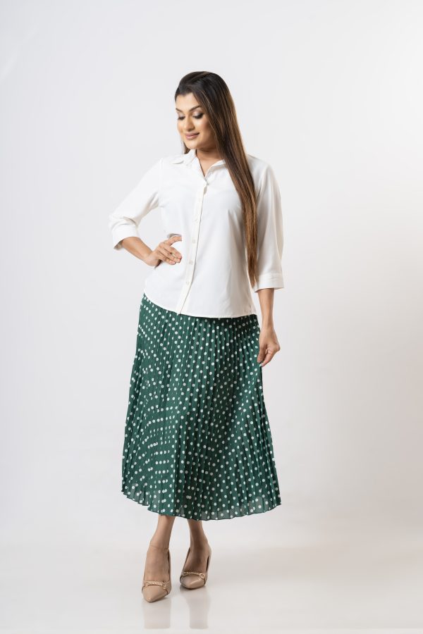 Polka Dot Sunray Maxi Skirt - Image 4