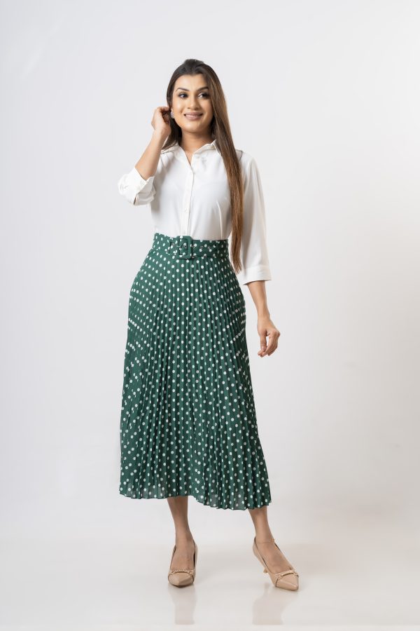 Polka Dot Sunray Maxi Skirt - Image 3