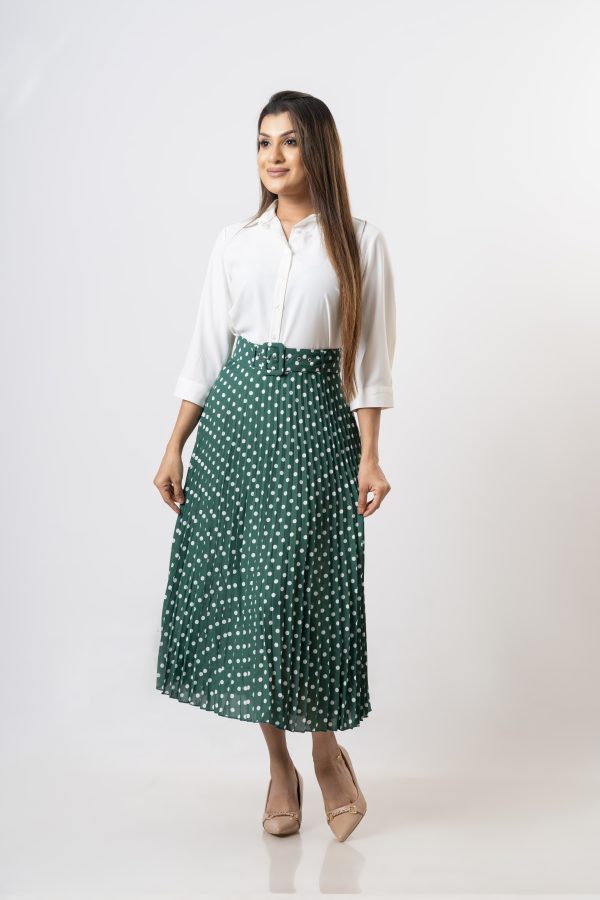 Polka Dot Sunray Maxi Skirt - Image 2