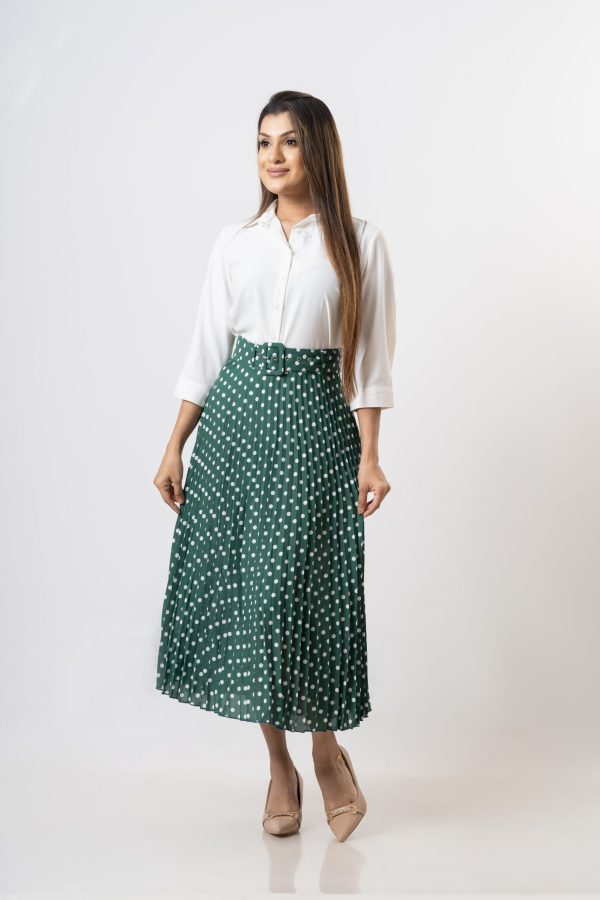 Polka Dot Sunray Maxi Skirt - Image 2