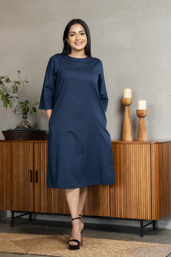 Pocket Open Embroidered Short Dress - Image 5