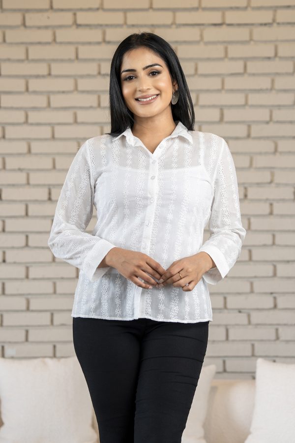 Floral Patterned Cutlon Shirt Blouse