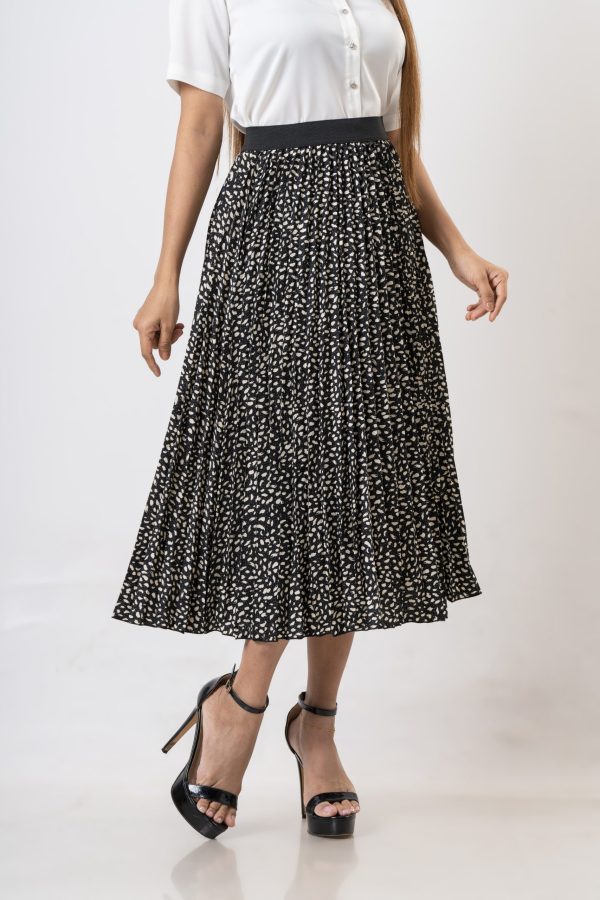 Patterned Sunray Maxi Skirt - Image 3