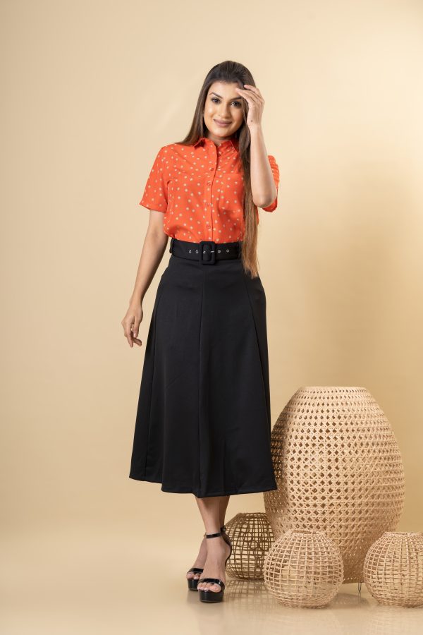 Floral Patterned Button Up Shirt Blouse - Image 3