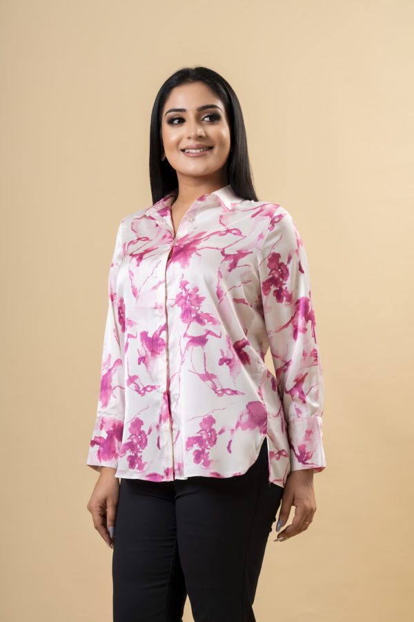 Loose-fit Floral Patterned Shirt Blouse - Image 4