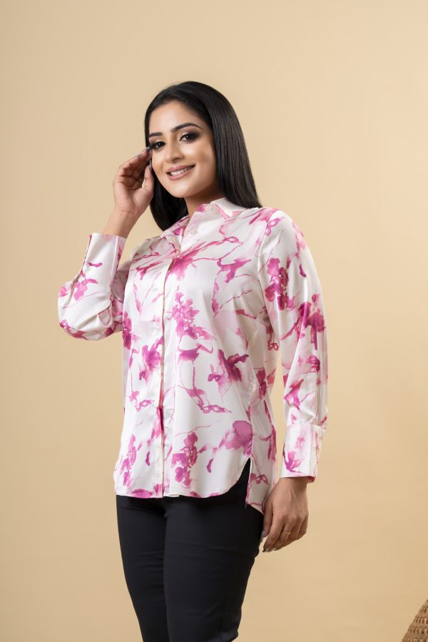 Loose-fit Floral Patterned Shirt Blouse - Image 3