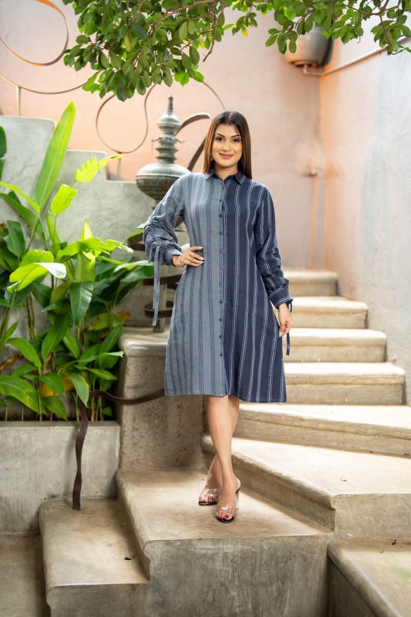 Two-Tone Shirt Dress