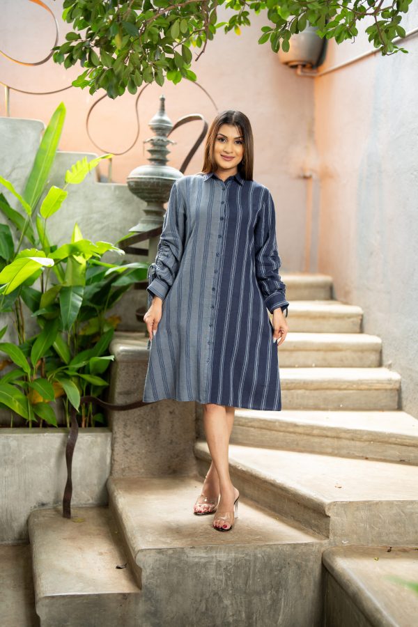 Two-Tone Shirt Dress - Image 2