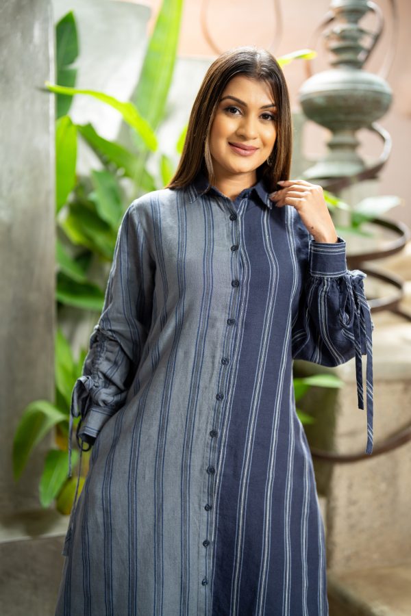 Two-Tone Shirt Dress - Image 4