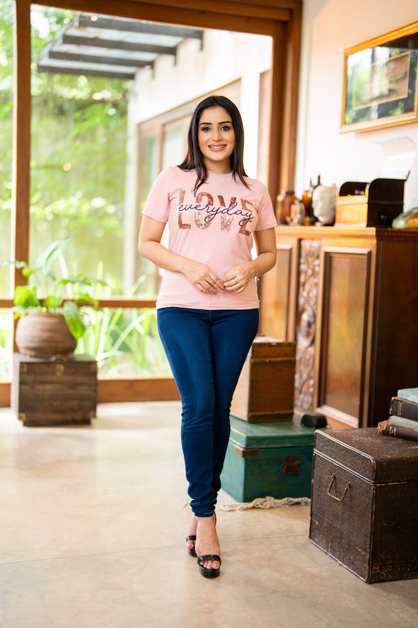Graphic Sequin Detailed Regular Fit T-shirt - Image 3