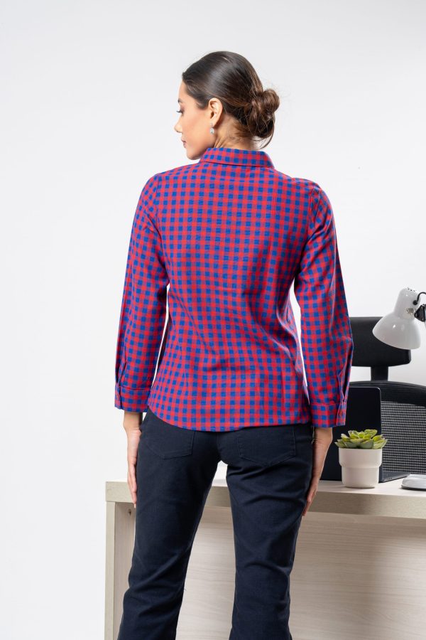 Bias Cut Yoke Detailed Button Up Shirt - Image 6