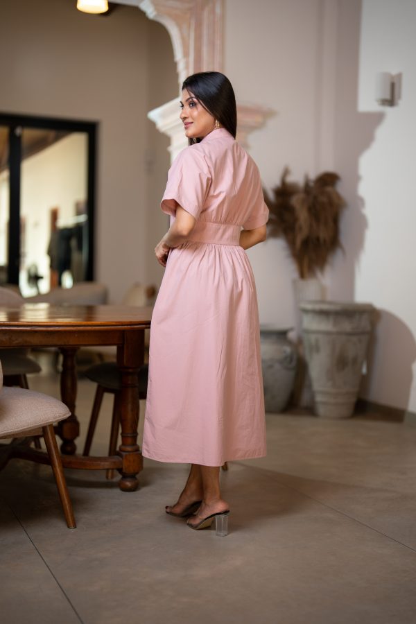 Curved Empire Line Button-Down Dress - Image 5