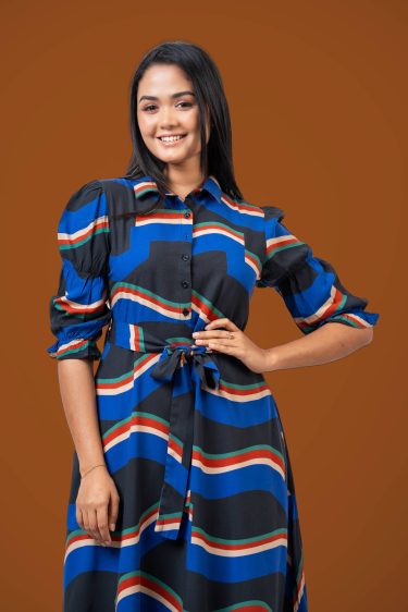 Color Block Maxi Dress