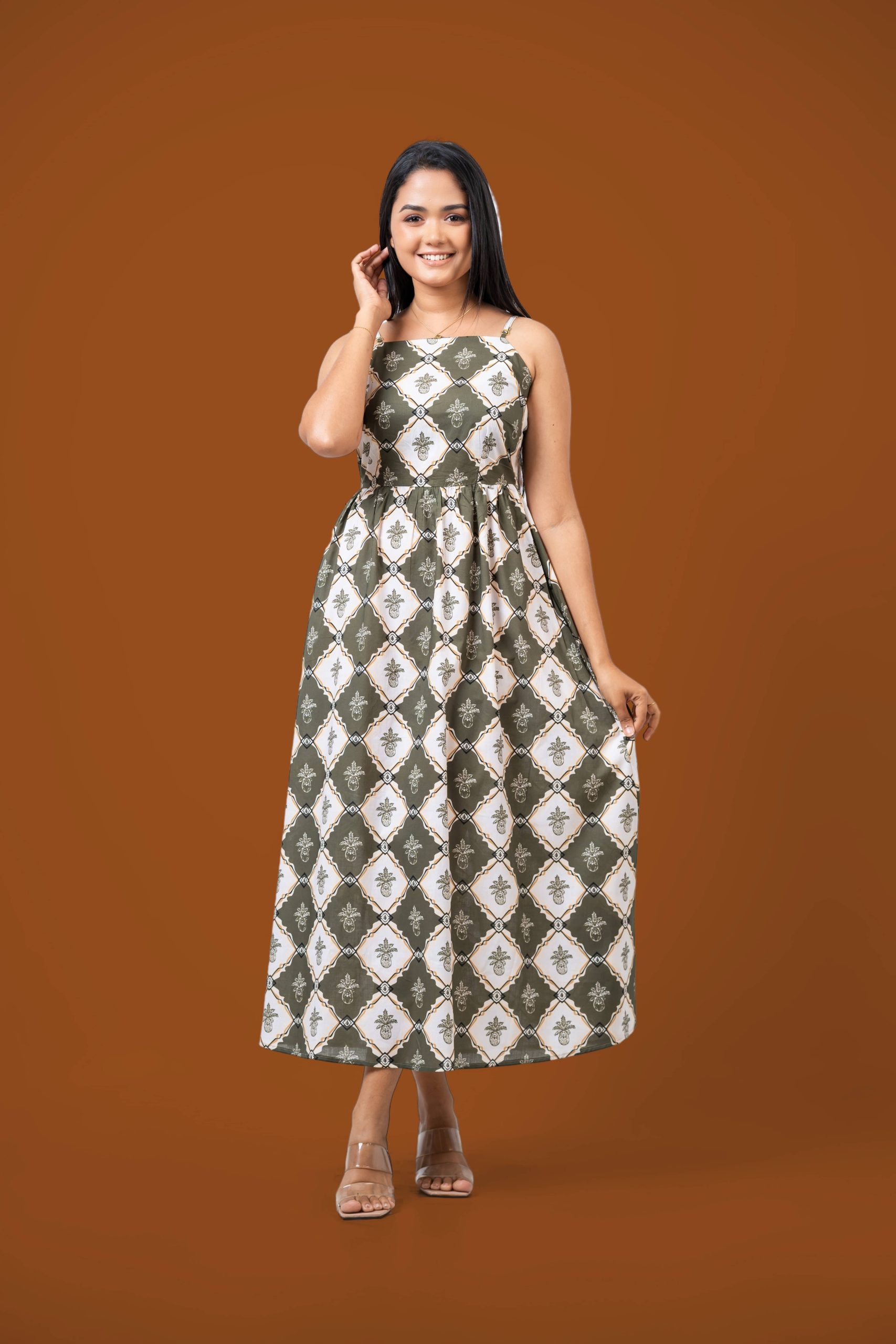 Printed Strappy Maxi Dress - Image 2