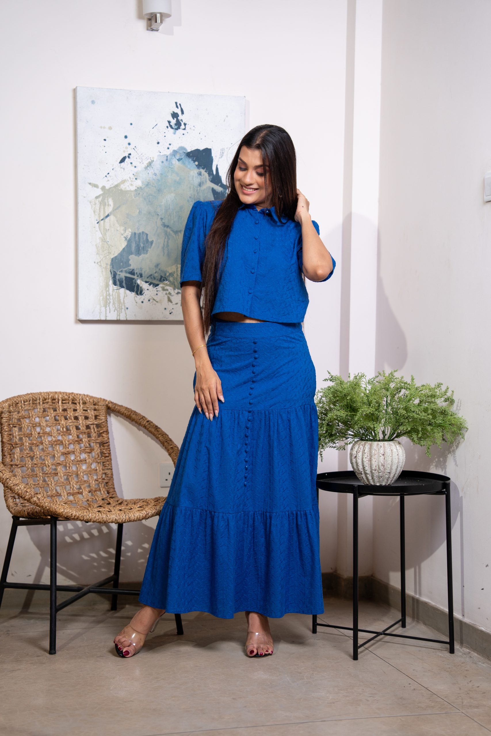 Cutlawn Top and Tiered Skirt Set - Image 4