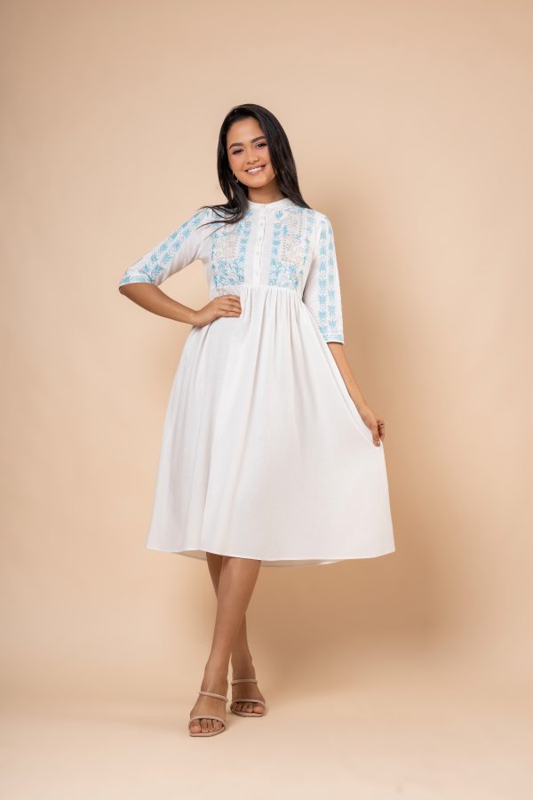 Embroidery Detailed Midi Dress - Image 2