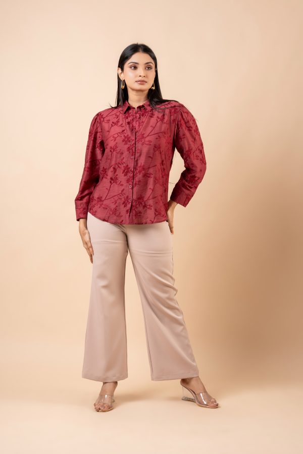 Floral Embroidered Shirt Blouse - Image 3